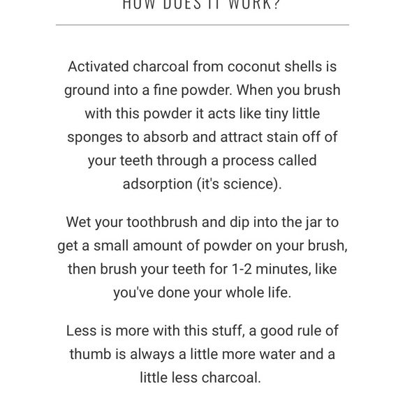 Molr CARBON + COCONUT TEETH
WHITENING POWDER AND
TOOTHBRUSH - Picture 5 of 6